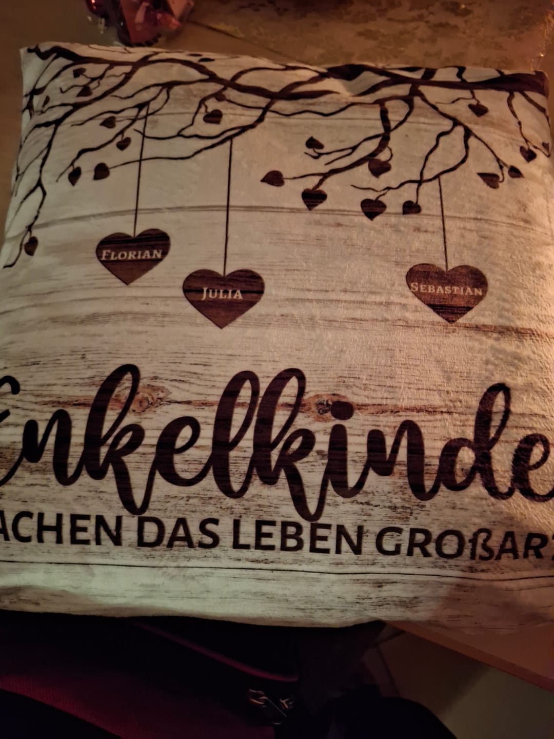 Customer photo review of Meine Enkelkinder - Großeltern-Kissen