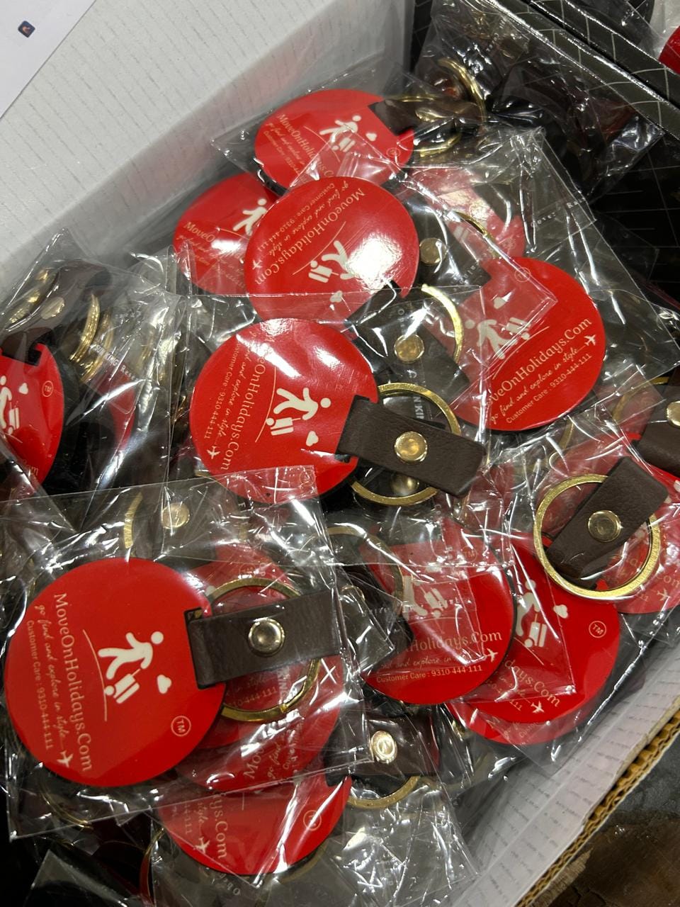 Customer photo review of Customized Premium Belt Keychains | Best for Brand Promotion | PrintMine.in