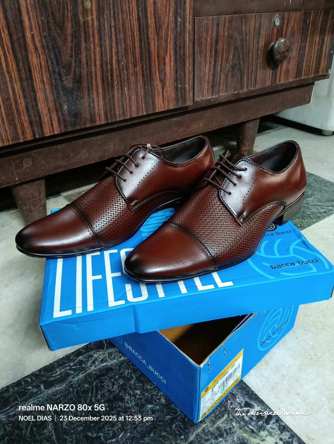 Customer photo review of Bacca Bucci HOMER Formal Shoes with Superior Comfort | All Day Wear Office Or Party Lace-up Shoes