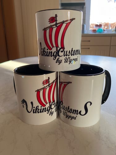 Customer photo review of TassenExpress - Becher Keramik Tasse mit Logo bedruckt 325ml Firmenlogo