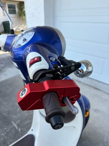 Customer photo review of Motorcycle Handlebar Lock