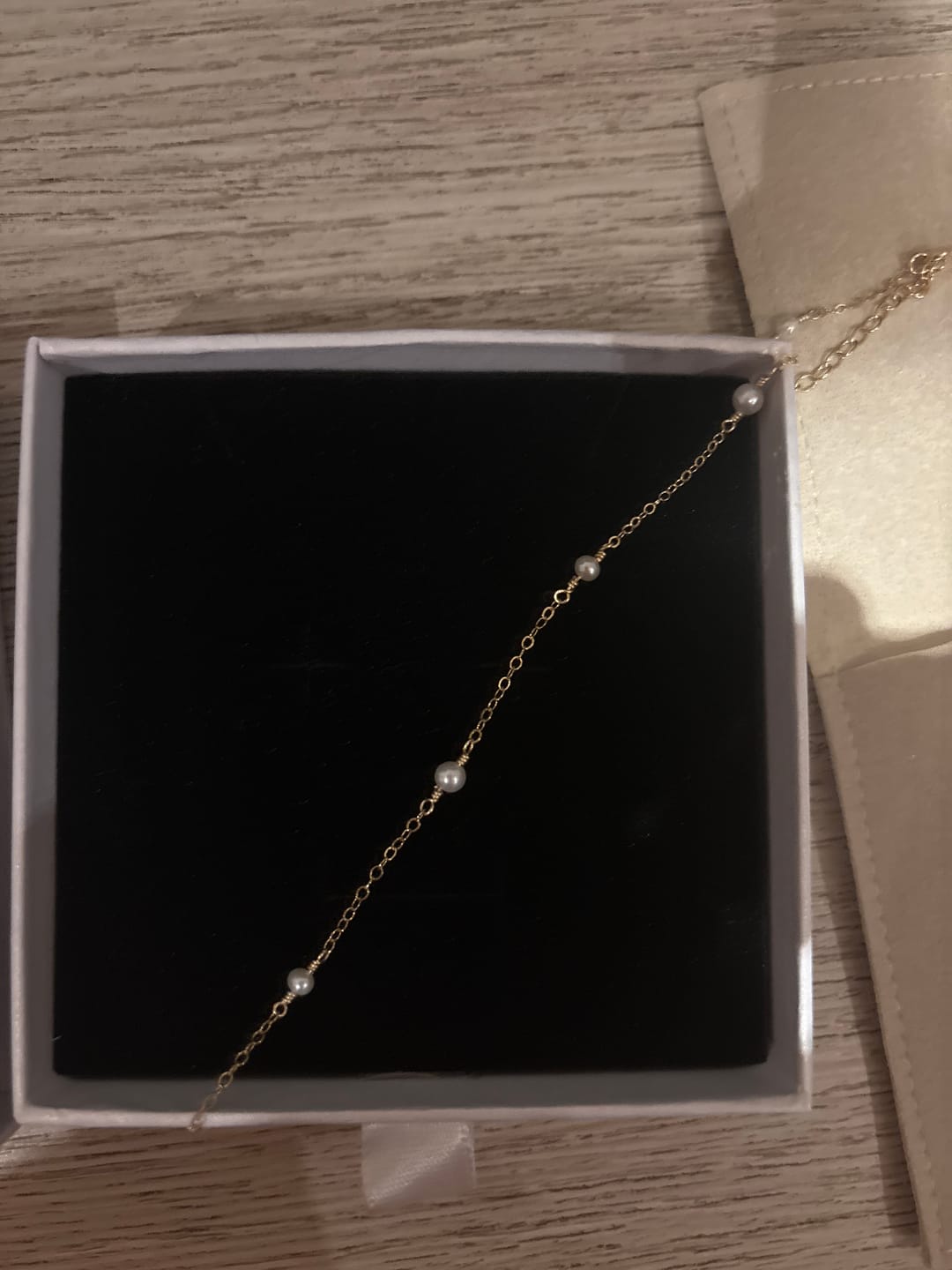 Customer photo review of Bracelet Cheville Perle