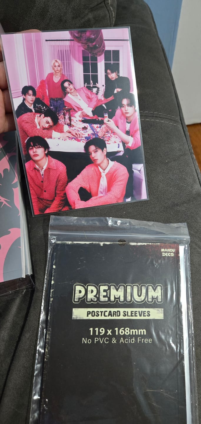 Customer photo review of LIMITED EDITION: PREMIUM POSTCARD SLEEVES - HOP VERSION (119x168MM)