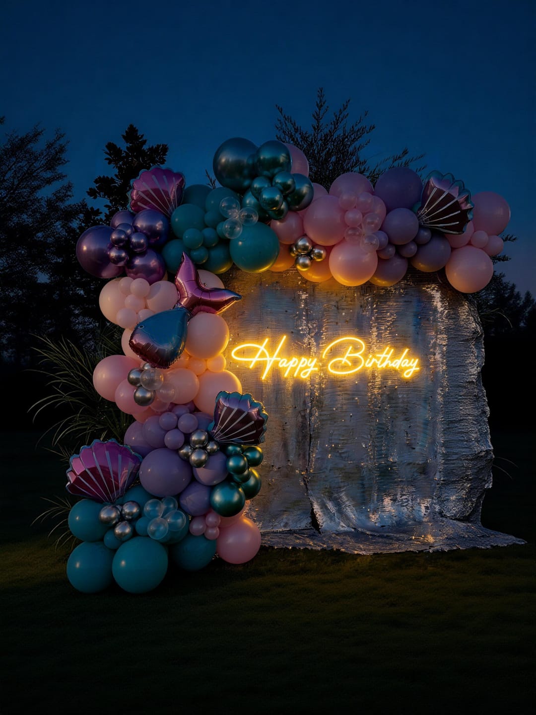 Customer photo review of 0h Baby Shower Sign in Neon
