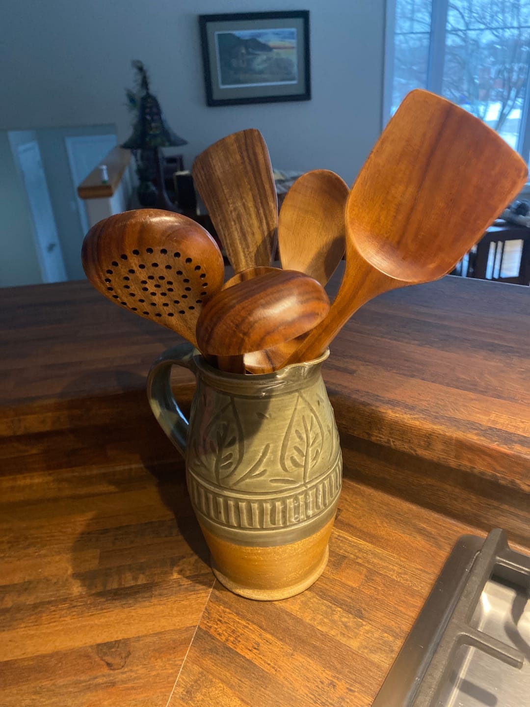Customer photo review of Teak Wooden Utensil Set