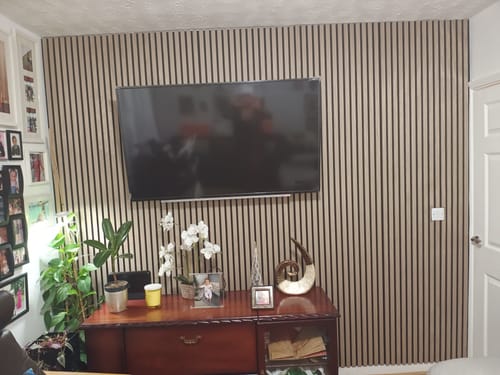 Customer photo review of Acoustic Slat Wall Panel - Walnut