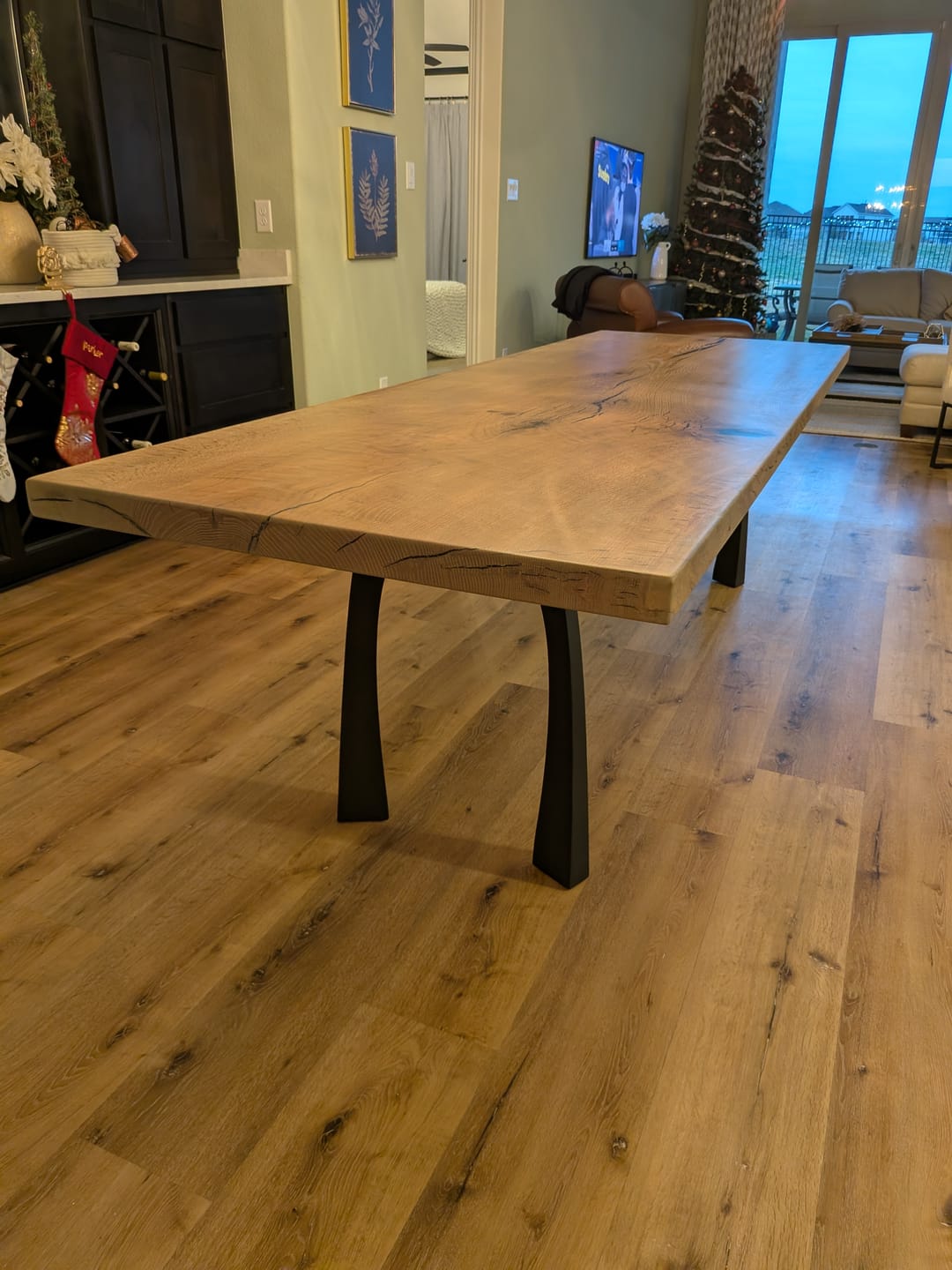 Customer photo review of Furniture Legs 419 Nura 28" H Metal Modern Dining Table Legs