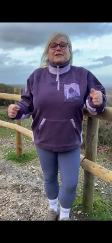 Customer photo review of Ribbed Leggings - Indigo