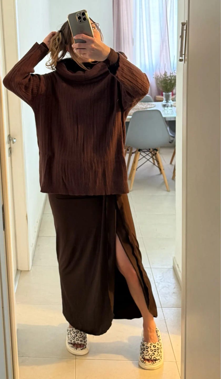 Customer photo review of Margaux Off-Shoulder Knit Sweater
