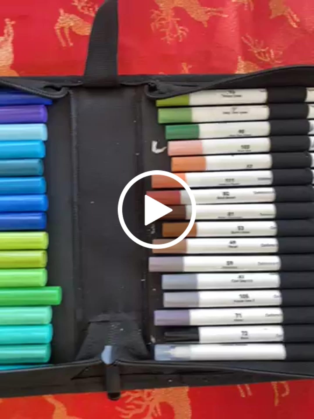 Customer video review of Ohuhu - Set 60 Marcadores a Base de Agua Pupe Doble Punta