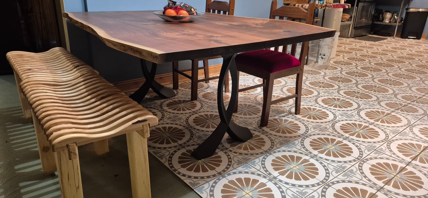 Customer photo review of Table Legs 423 Curva 28.2" H Dining Furniture Legs