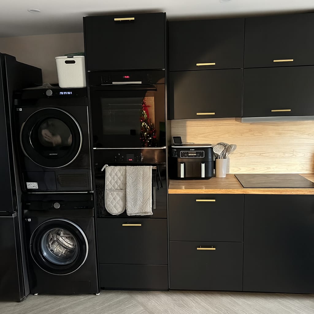 Customer photo review of Haier Premium Universal Stacking Kit