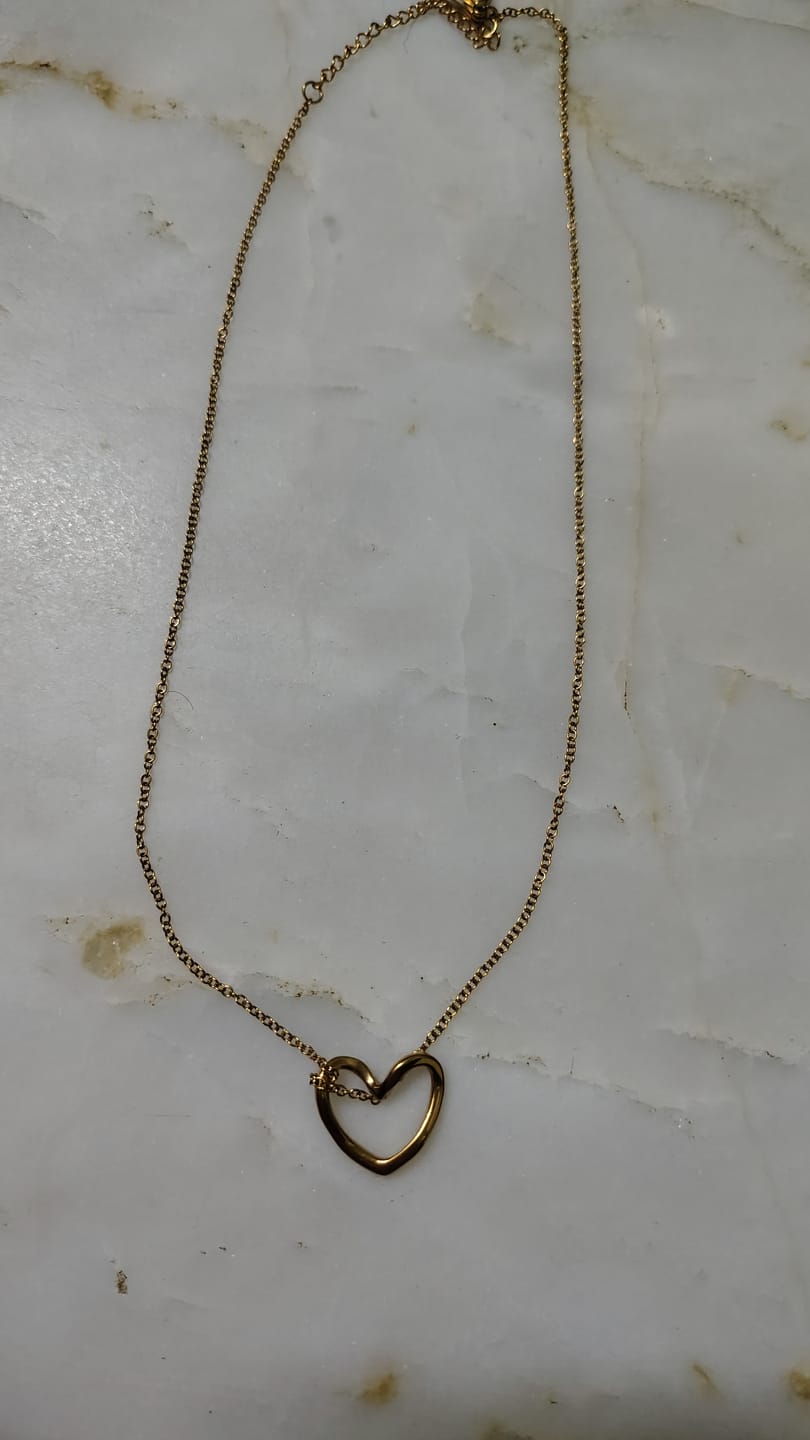 Customer photo review of Artful Open-Heart Necklace