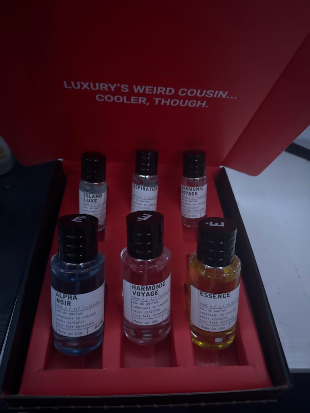 Customer photo review of 6 Scents. 1 Affordable Price.