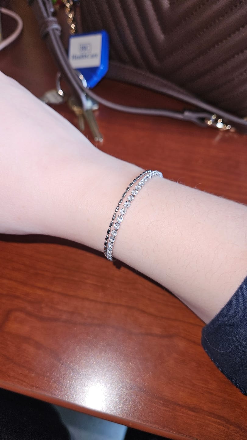 Customer photo review of Arelia Crystal Silver Bracelet
