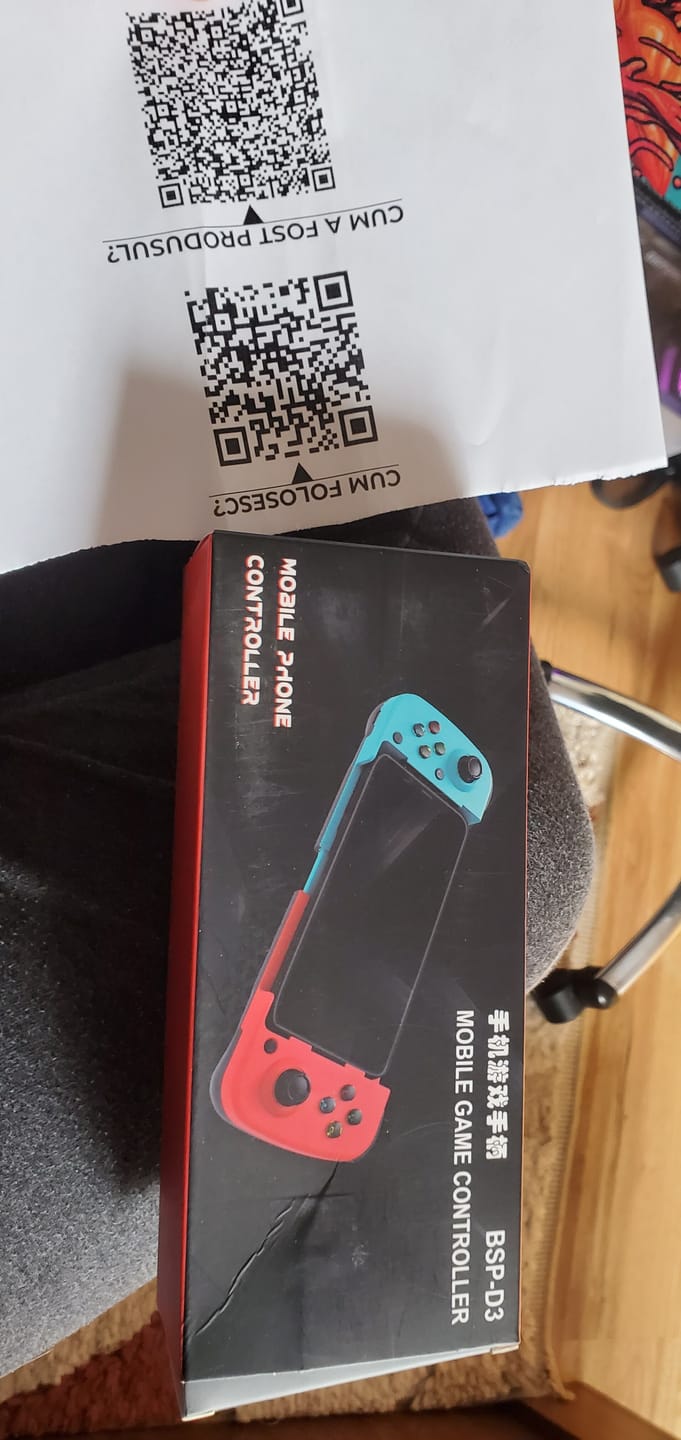 Customer photo review of GamePad Controller Gaming pentru telefon Android, iOS, PC, PS, Nintendo Switch, Bluetooth 5,0, Wireless, Negru