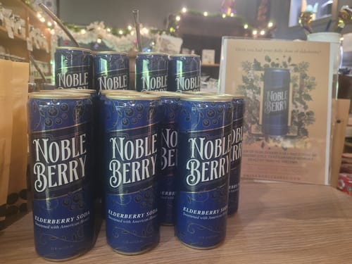 Customer photo review of Nobleberry Elderberry Premium Soda (Wholesale)