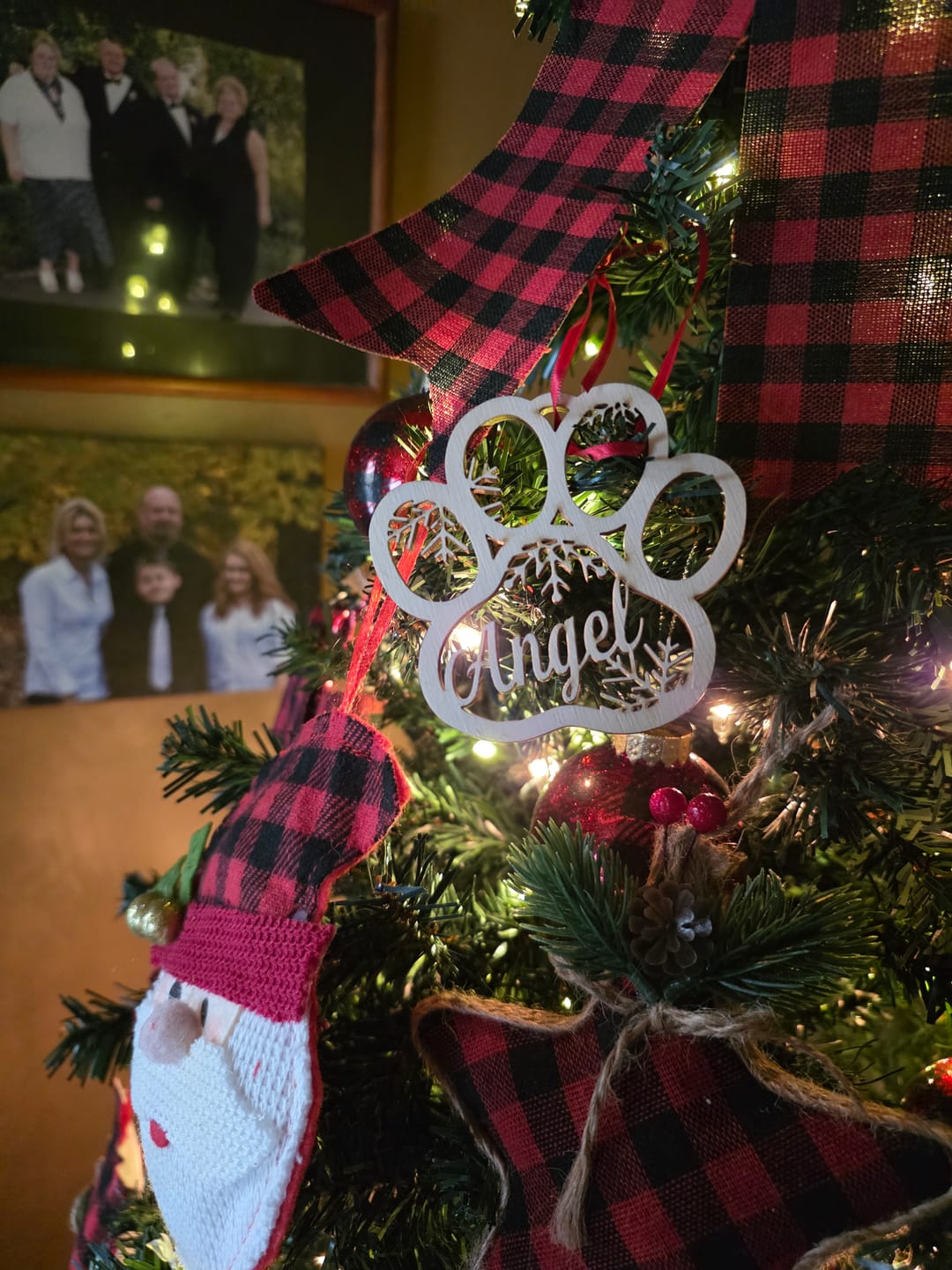 Customer photo review of Personalized Pet Christmas Ornament