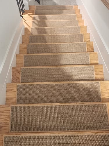 Customer photo review of Woven Non-Slip Stair Treads - Beige