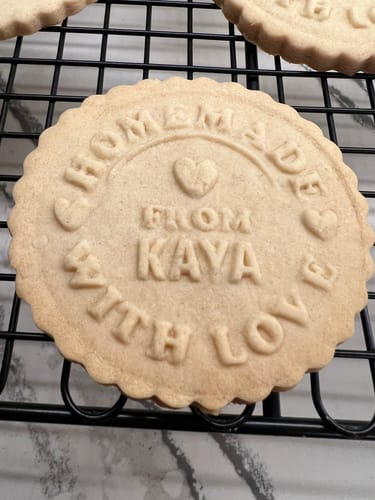 Customer photo review of Custom Christmas Cookie Stamp Embosser - Design #6