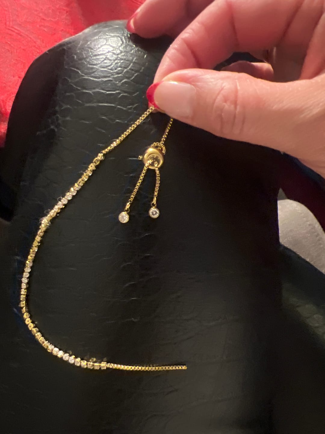 Customer photo review of Melly Adjustable Tennis Bracelet