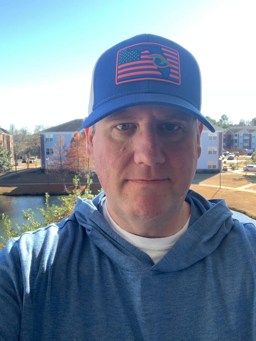 Customer photo review of Richardson 110 Blue FL Performance Fitted Hat