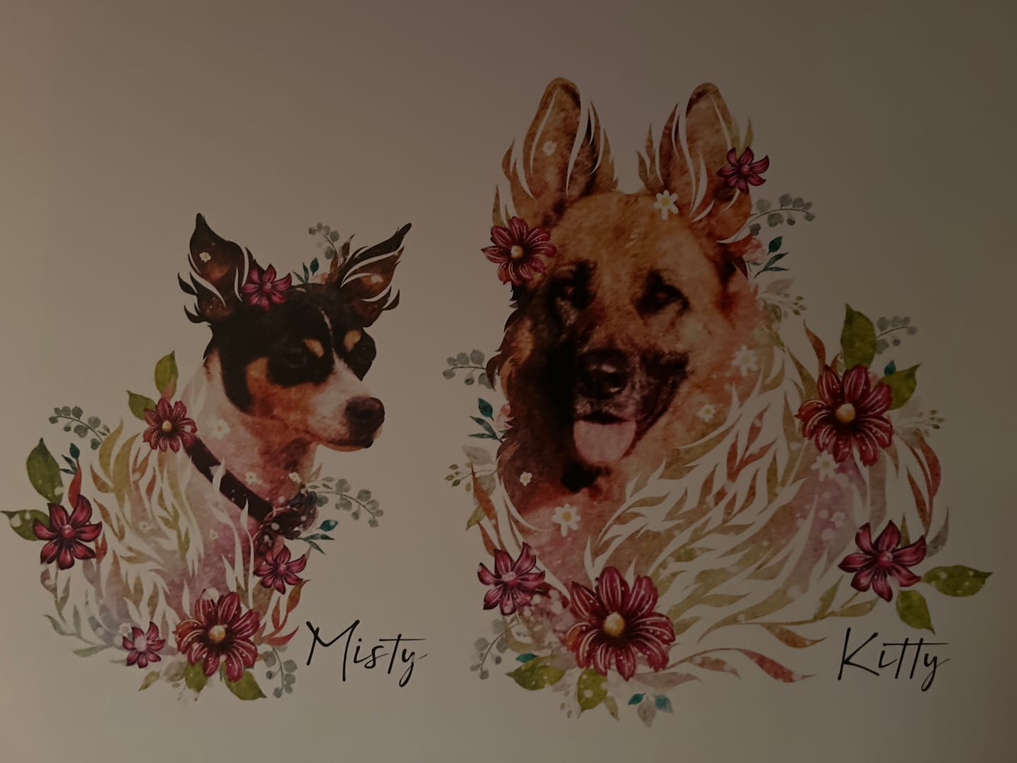 Customer photo review of Flowerpup Custom Pet Portrait (Humans too!)