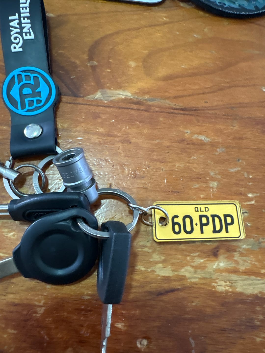 Customer photo review of QLD Prestige Licence Plate Custom Keychain