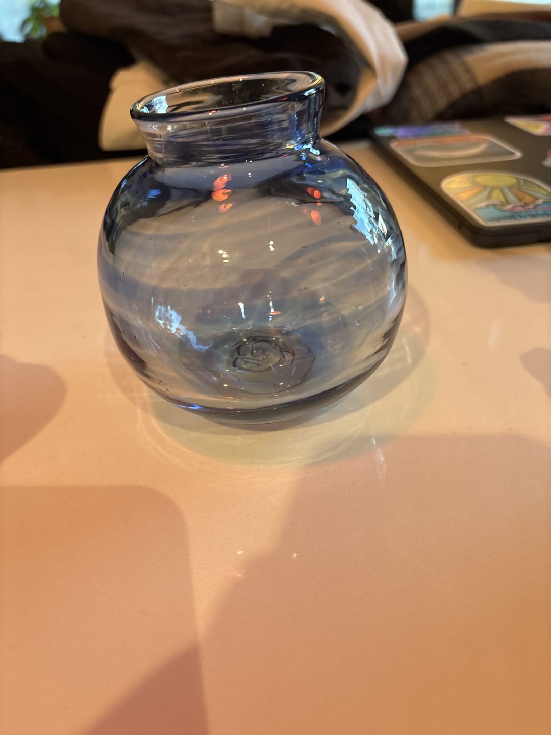 Customer photo review of Breaking Glass Keepsake Vase