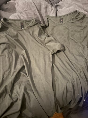 Customer photo review of Ultra Soft Relax Tee - Olive Green