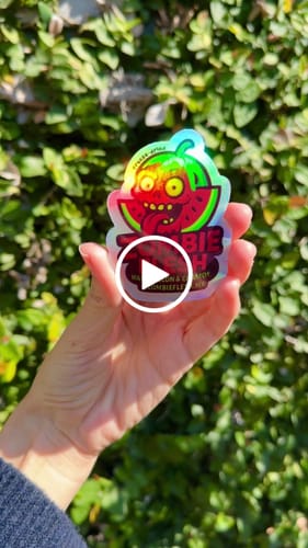 Customer video review of Stickers Holográficos