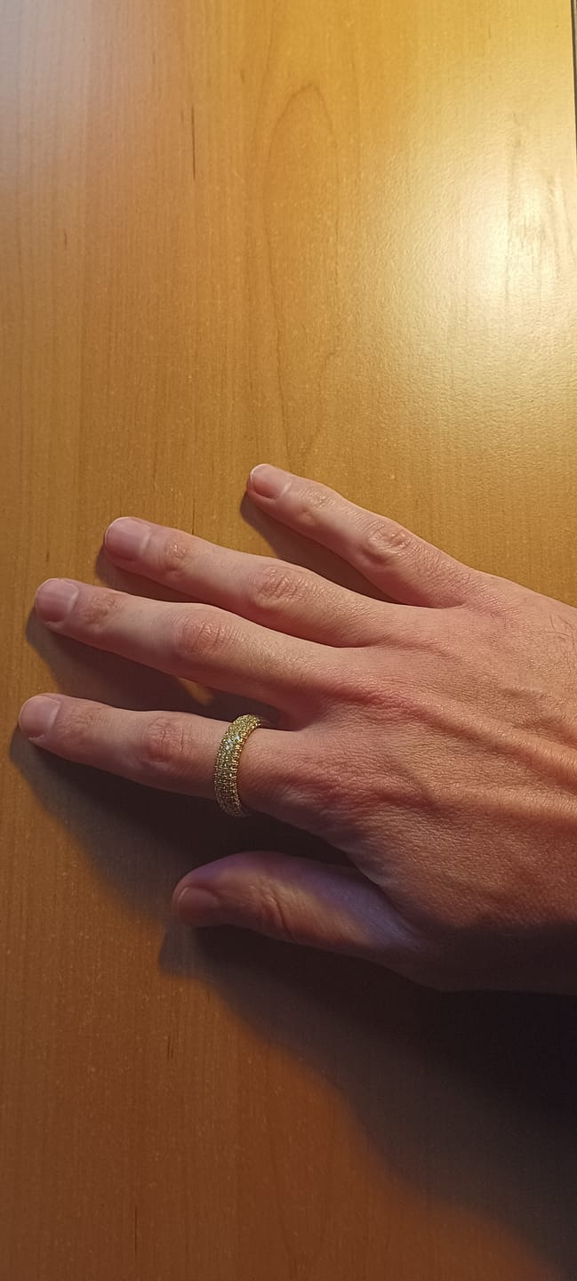Customer photo review of Paved Prong Infinity Ring - 14k Vermeil