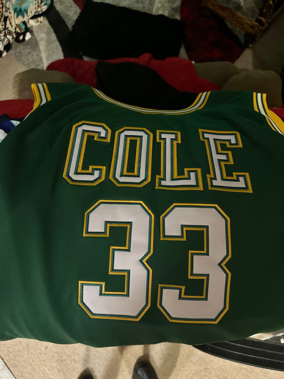 Customer photo review of Shaquille O'Neal High School 33 Basketball Jersey