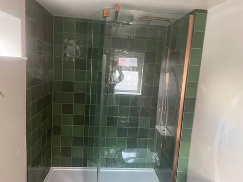 Customer photo review of 1500 x 800 Rectangle Stone Shower Tray
