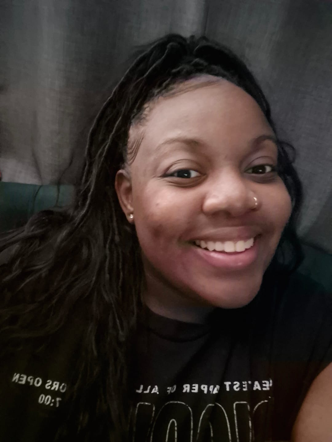 Customer photo review of Pre-looped Crochet Boho Locs with Body Wave Virgin Human Hair Curls