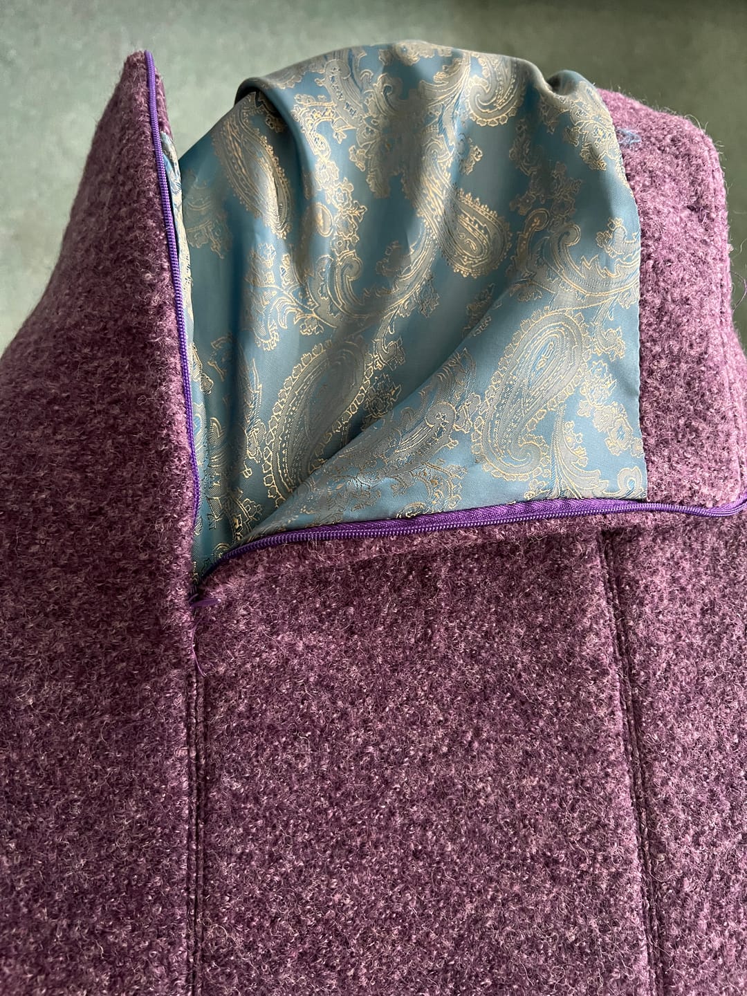Customer photo review of Paisley Jacquard Lining Fabric