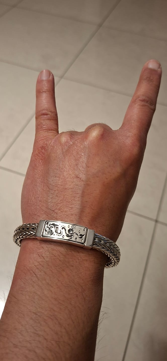 Customer photo review of Dragon Legend - צמיד כסף 925