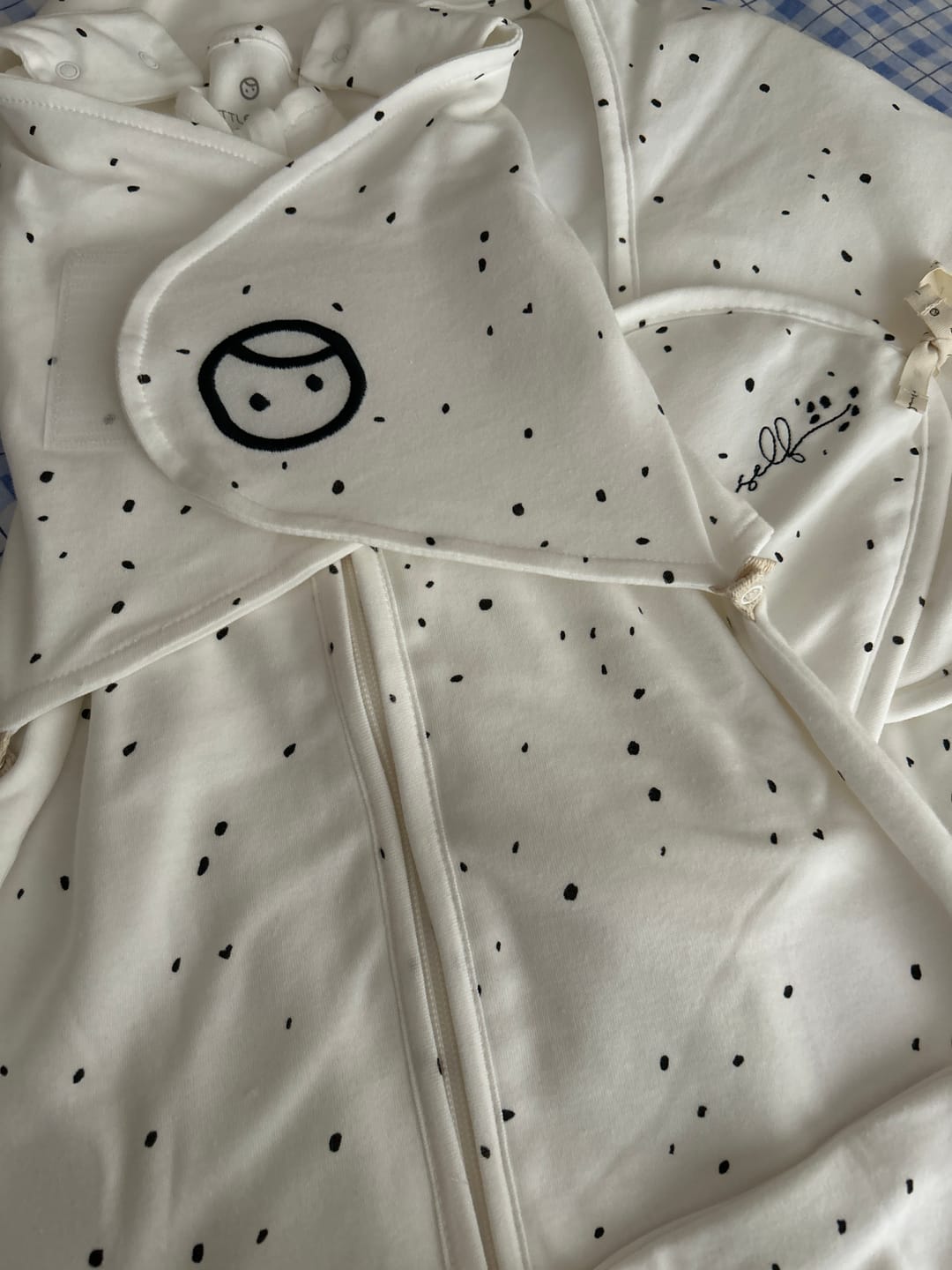 Customer photo review of Pelerin Uyku Tulumu 0-6 Ay Cosmos Beyaz Organik Pamuk