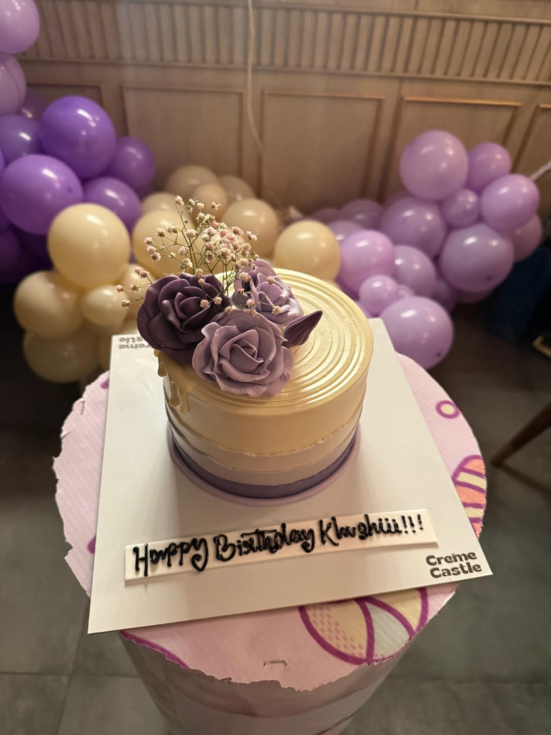 Customer photo review of Floral Ombre Cake