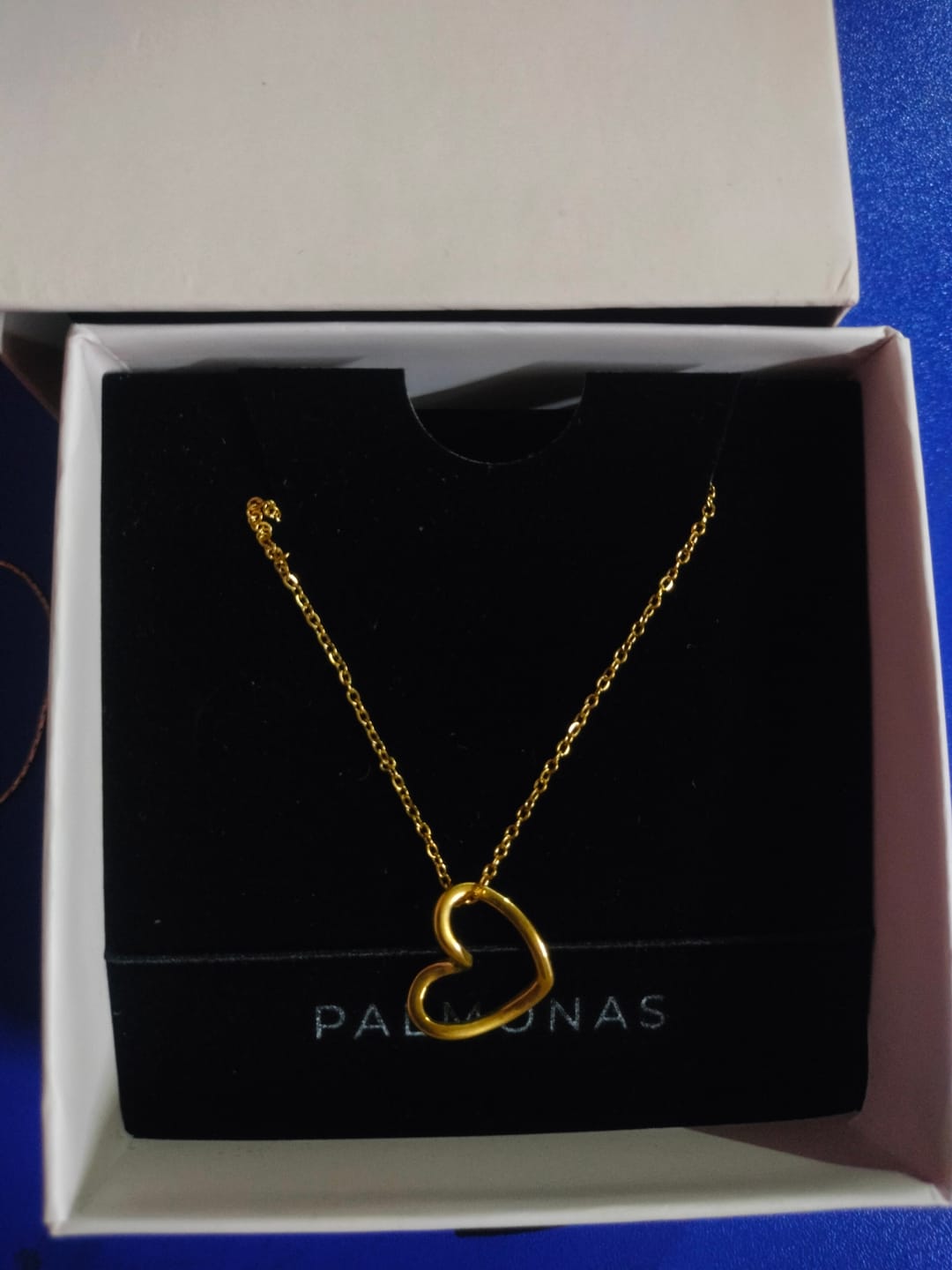 Customer photo review of Artful Open-Heart Necklace