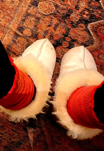 Customer photo review of Sheared Sheepskin Slippers