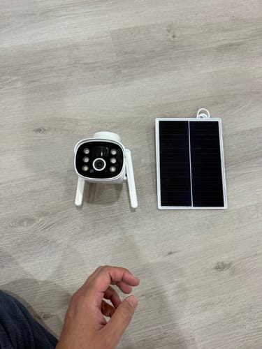 Customer photo review of 2K Solar Security Camera Wireless Outdoor, 2.4G WiFi & 360˚PTZ Camera, Color Night Vision, Motion Detection, 2-Way Audio, Solar-Powered Battery, Alexa/Google Assistant, SD Card/Cloud Storage