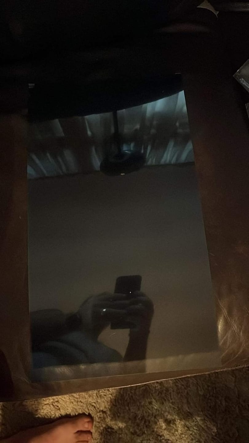 Customer photo review of Removable Computer Monitor Privacy Screen Filter - for 16:9 Aspect Ratio