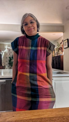 Customer photo review of COMFY JUMPER | MADRAS CHEX