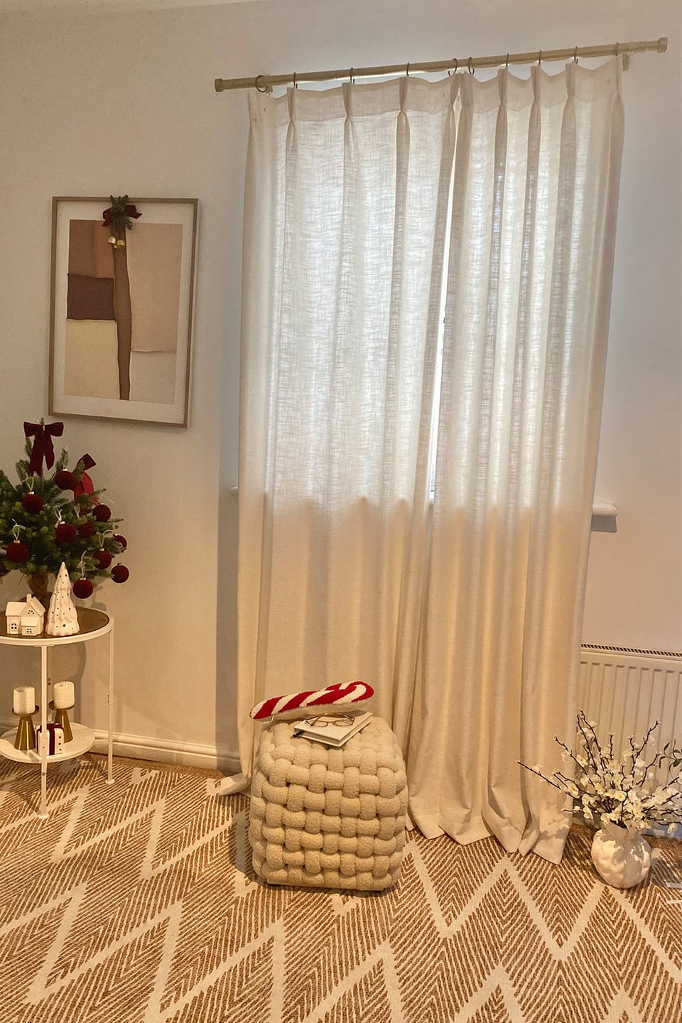 Customer photo review of 43 Color Natural Linen Blend Curtains – Blackout & Thermal Insulated Drapes for Living Room & Dining Room (Zen)