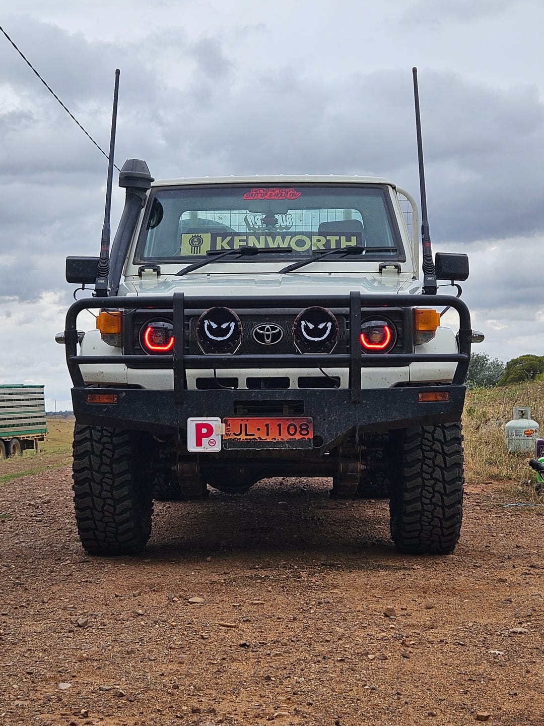Customer photo review of 7" 'Angry Eye' Bi-LED Headlights