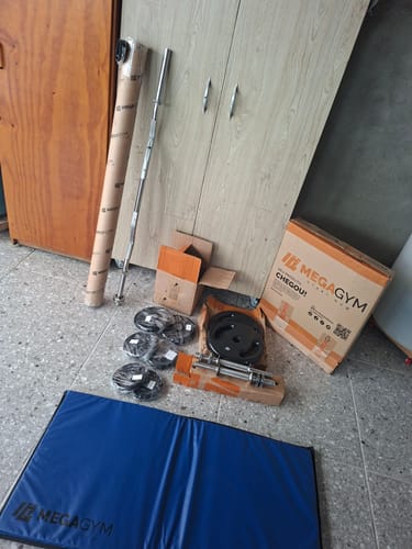 Customer photo review of Kit Com 12kg de Anilhas Emborrachadas