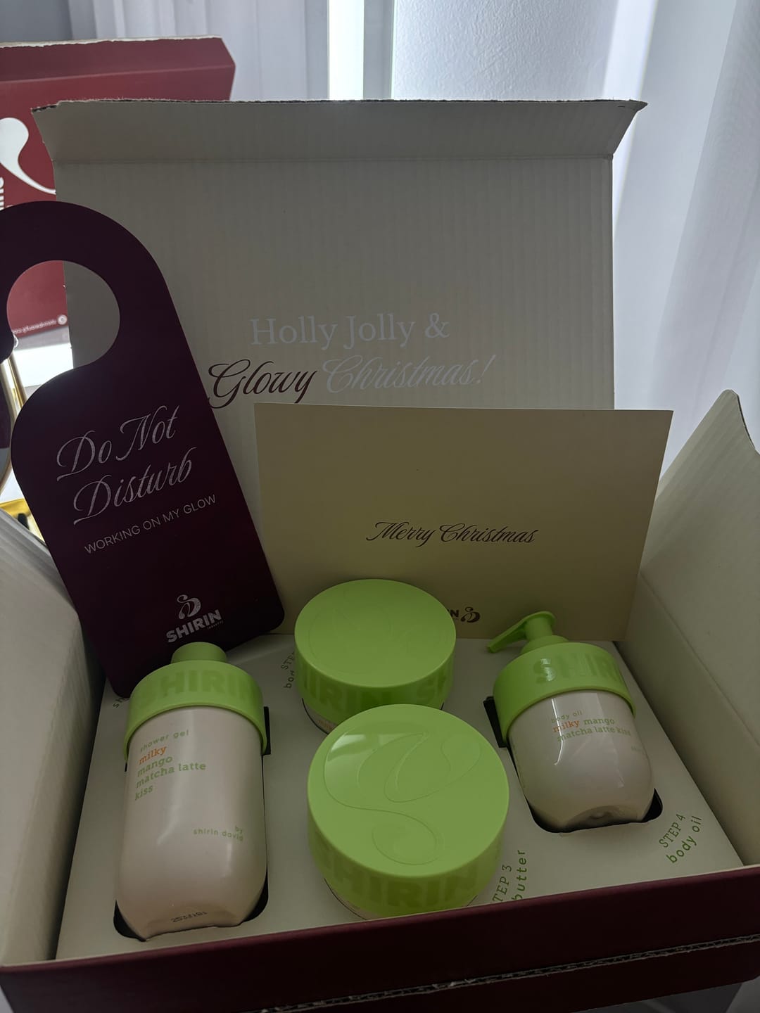 Customer photo review of Glowmas Set Milky Mango Matcha Latte Kiss