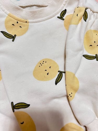 Customer photo review of Fruit Print Jogger Set