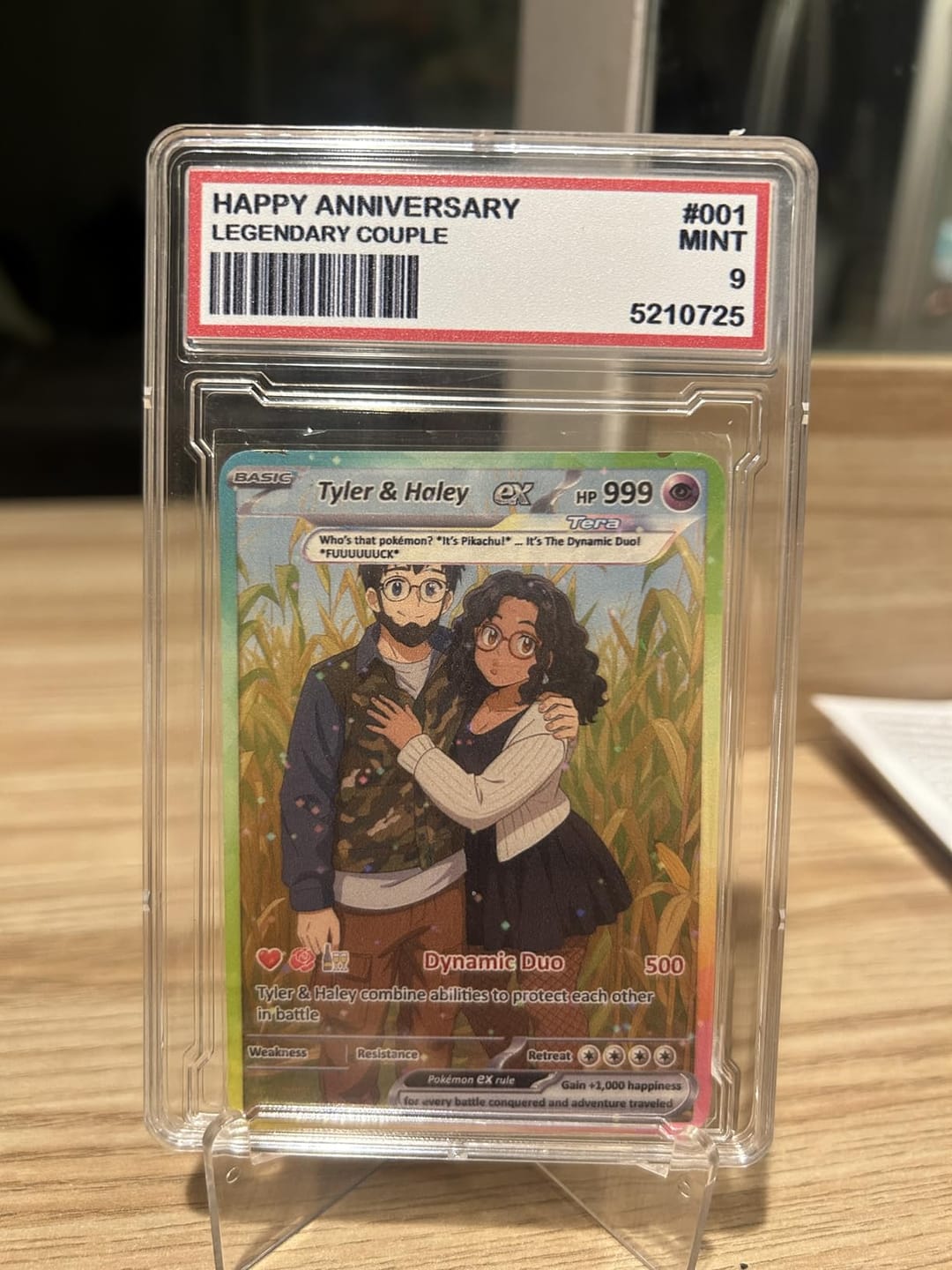 Customer photo review of Custom Pokémon Cards with Anime Picture, Personalized Poke Cards Animated Style Gifts for Him and Her - CPC-04
